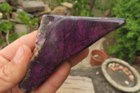 Polished On One Side Metallic Purpurite Specimens x 6 From Namibia - Toprock Gemstones and Minerals 