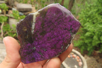 Polished On One Side Metallic Purpurite Specimens x 6 From Namibia - Toprock Gemstones and Minerals 