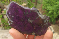 Polished On One Side Metallic Purpurite Specimens x 6 From Namibia - Toprock Gemstones and Minerals 