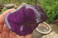 Polished On One Side Metallic Purpurite Specimens x 6 From Namibia - Toprock Gemstones and Minerals 