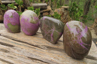 Polished Stichtite Standing Free Forms x 4 From Barberton, South Africa - Toprock Gemstones and Minerals 