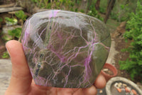Polished Stichtite Standing Free Forms x 4 From Barberton, South Africa - Toprock Gemstones and Minerals 
