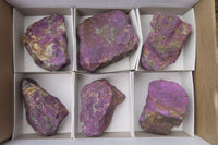 Natural Metallic Purpurite Cobbed Specimens x 6 From Erongo, Namibia - Toprock Gemstones and Minerals 