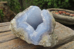 Natural Blue Lace Agate Geode Specimens x 6 From Malawi - Toprock Gemstones and Minerals 