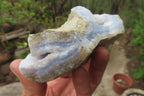 Natural Blue Lace Agate Geode Specimens x 6 From Malawi - Toprock Gemstones and Minerals 