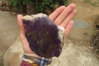 Polished On One Side Metallic Purpurite Specimens x 3 From Namibia - Toprock Gemstones and Minerals 