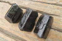 Natural Alluvial Schorl Black Tourmaline Crystals x 18 From Zimbabwe - Toprock Gemstones and Minerals 