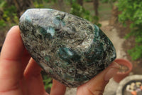 Polished Rare Emerald Mica In Matrix Standing Free Forms x 3 From Mutoko, Zimbabwe - Toprock Gemstones and Minerals 