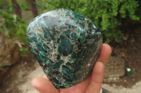 Polished Rare Emerald Mica In Matrix Standing Free Forms x 3 From Mutoko, Zimbabwe - Toprock Gemstones and Minerals 