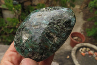 Polished Rare Emerald Mica In Matrix Standing Free Forms x 3 From Mutoko, Zimbabwe - Toprock Gemstones and Minerals 