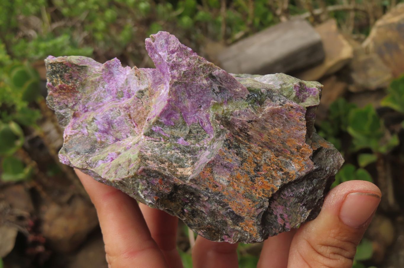 Natural Stichtite Cobbed Specimens x 5 From Barberton, South Africa - Toprock Gemstones and Minerals 