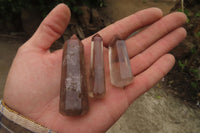 Polished Smokey Phantom Quartz Crystals x 12 From Madagascar - Toprock Gemstones and Minerals 