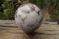 Polished Rubellite Pink Tourmaline Spheres x 2 From Ambatondrazaka, Madagascar - Toprock Gemstones and Minerals 