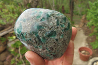 Polished Rare Emerald Mica In Matrix Standing Free Forms x 3 From Mutoko, Zimbabwe - Toprock Gemstones and Minerals 