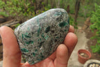 Polished Rare Emerald Mica In Matrix Standing Free Forms x 3 From Mutoko, Zimbabwe - Toprock Gemstones and Minerals 