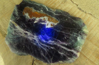 Polished Watermelon Fluorite Slice x 1 From Uis, Namibia - Toprock Gemstones and Minerals 