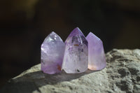 Polished Smokey Amethyst Window Quartz Crystals x 20 From Akansobe, Madagascar - Toprock Gemstones and Minerals 