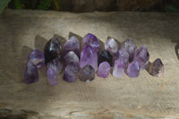 Polished Smokey Amethyst Window Quartz Crystals x 20 From Akansobe, Madagascar - Toprock Gemstones and Minerals 