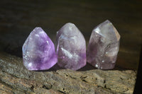 Polished Smokey Amethyst Window Quartz Crystals x 20 From Akansobe, Madagascar - Toprock Gemstones and Minerals 