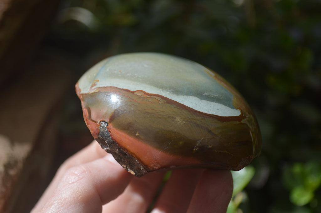 Polished On One Side Polychrome Jasper Nodules x 6 From Mahajanga, Madagascar - Toprock Gemstones and Minerals 