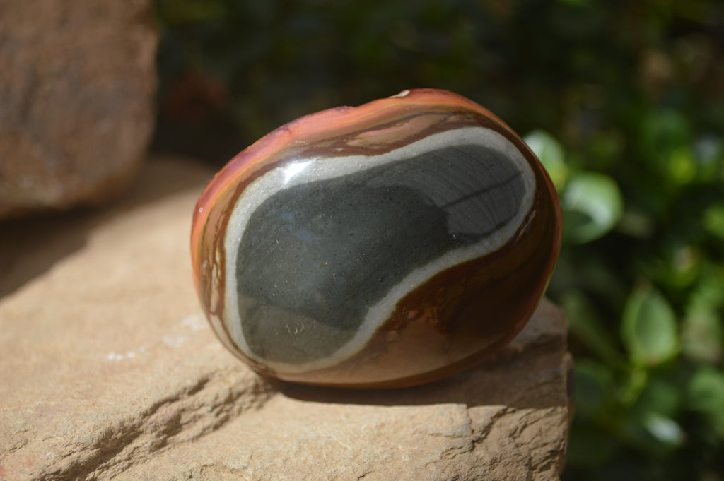 Polished On One Side Polychrome Jasper Nodules x 6 From Mahajanga, Madagascar - Toprock Gemstones and Minerals 