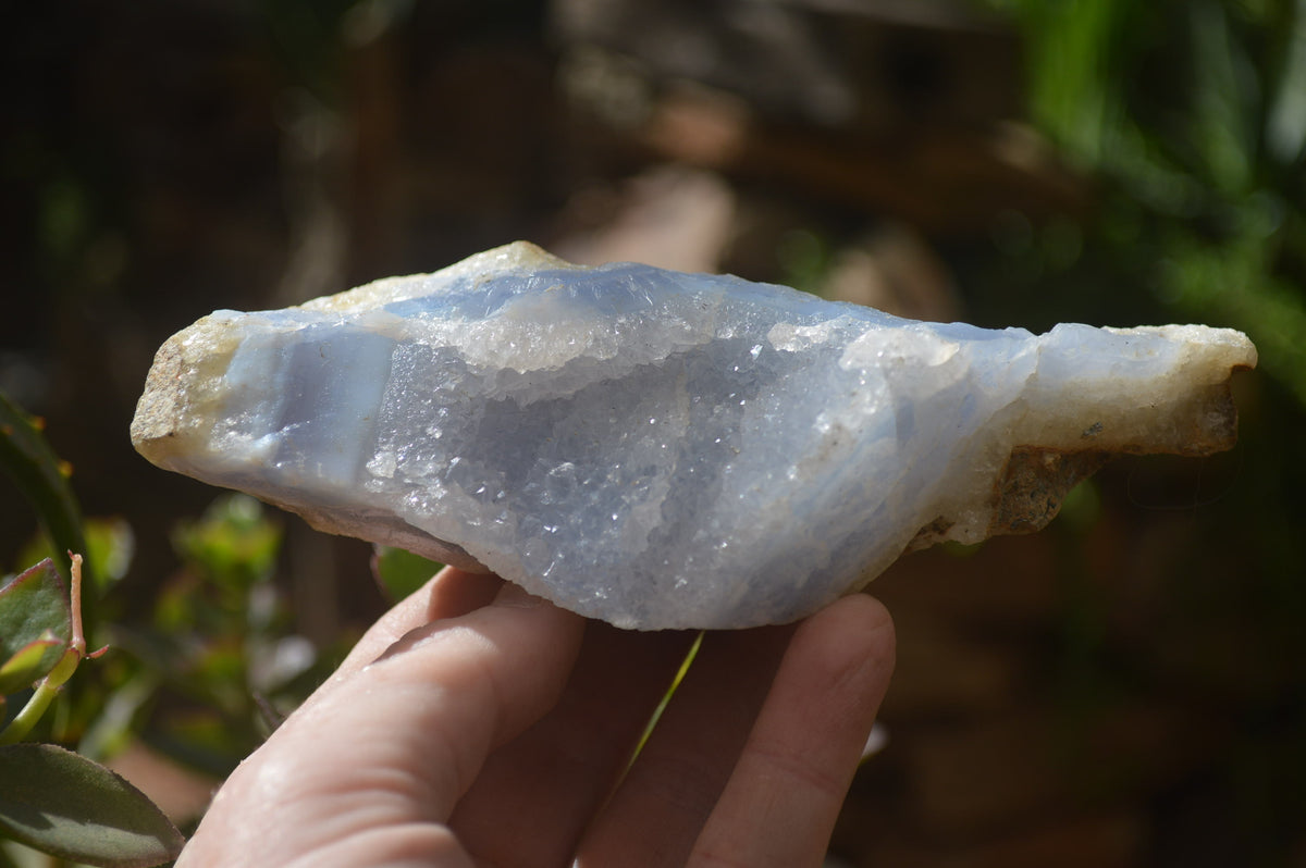 Natural Blue Lace Agate Geode Specimens x 6 From Nsanje, Malawi - Toprock Gemstones and Minerals 