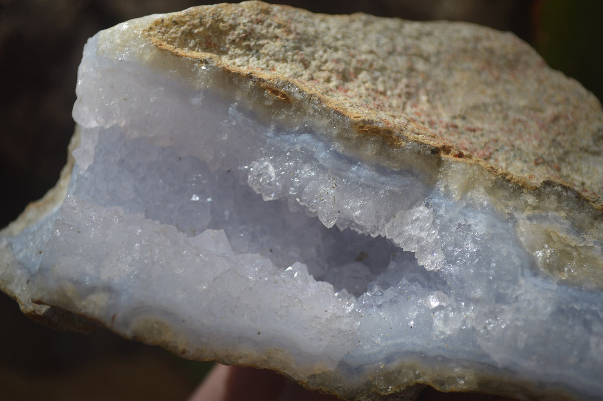 Natural Blue Lace Agate Geode Specimens x 6 From Nsanje, Malawi - Toprock Gemstones and Minerals 