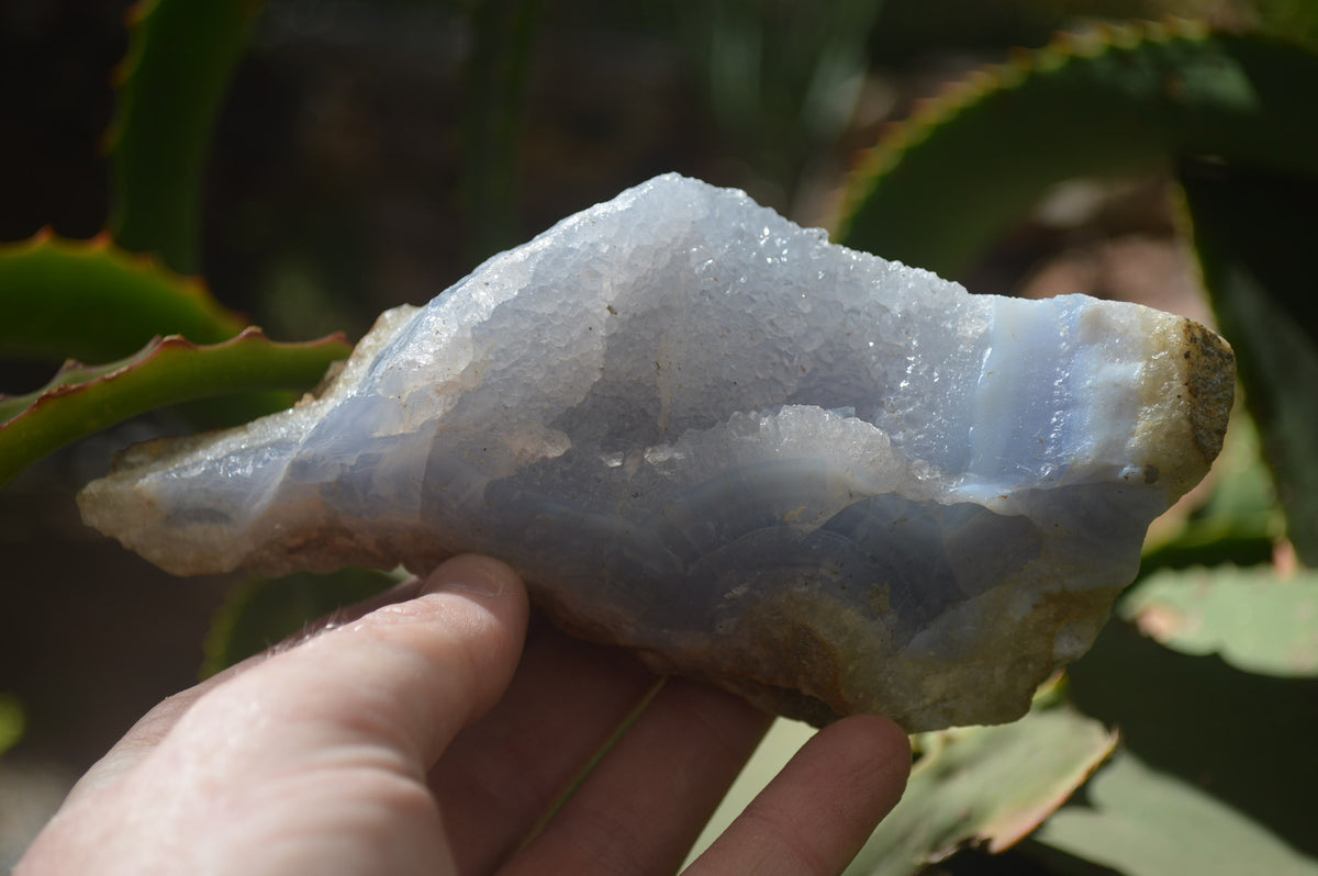 Natural Blue Lace Agate Geode Specimens x 6 From Nsanje, Malawi - Toprock Gemstones and Minerals 