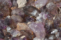Natural Smokey Window Amethyst Crystals x 0.7 Kg Lot From Chiredzi, Zimbabwe