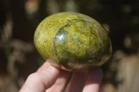 Polished Green Opal Standing Free Forms x 3 From Antsirabe, Madagascar - Toprock Gemstones and Minerals 
