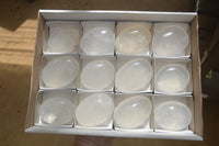 Polished Girasol Pearl Quartz Palm Stones x 12 From Ambatondrazaka, Madagascar - Toprock Gemstones and Minerals 