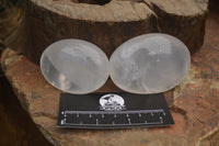 Polished Girasol Pearl Quartz Palm Stones x 12 From Ambatondrazaka, Madagascar - Toprock Gemstones and Minerals 