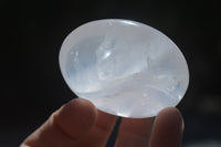 Polished Girasol Pearl Quartz Palm Stones x 12 From Ambatondrazaka, Madagascar - Toprock Gemstones and Minerals 