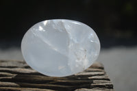 Polished Girasol Pearl Quartz Palm Stones x 12 From Ambatondrazaka, Madagascar - Toprock Gemstones and Minerals 