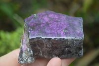 Polished On One Side Metallic Purpurite Specimens x 4 From Namibia - Toprock Gemstones and Minerals 