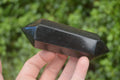 Polished Double Terminated Black Basalt Points x 12 From Madagascar - Toprock Gemstones and Minerals 
