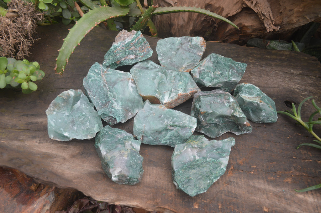 Natural Jade Cobbed Specimens x 12 From Swaziland - Toprock Gemstones and Minerals 