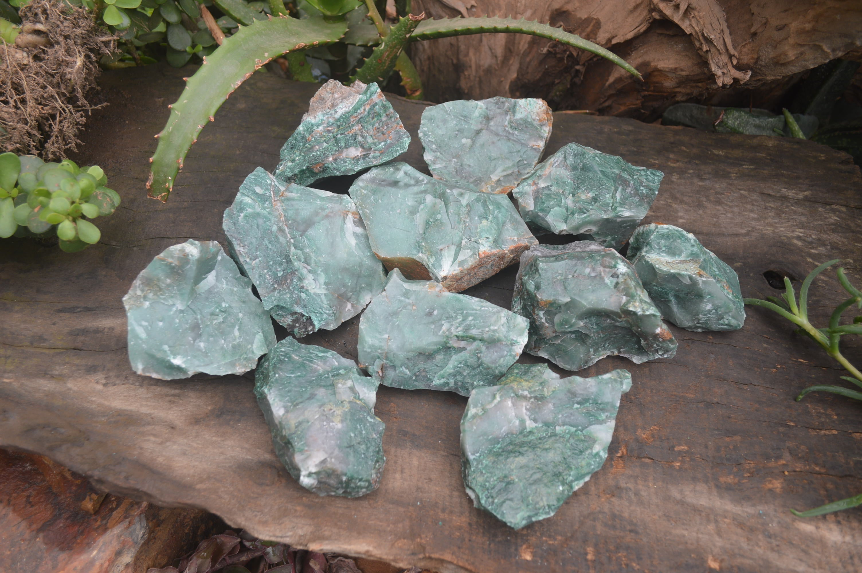 Natural Jade Cobbed Specimens x 12 From Swaziland - Toprock Gemstones and Minerals 