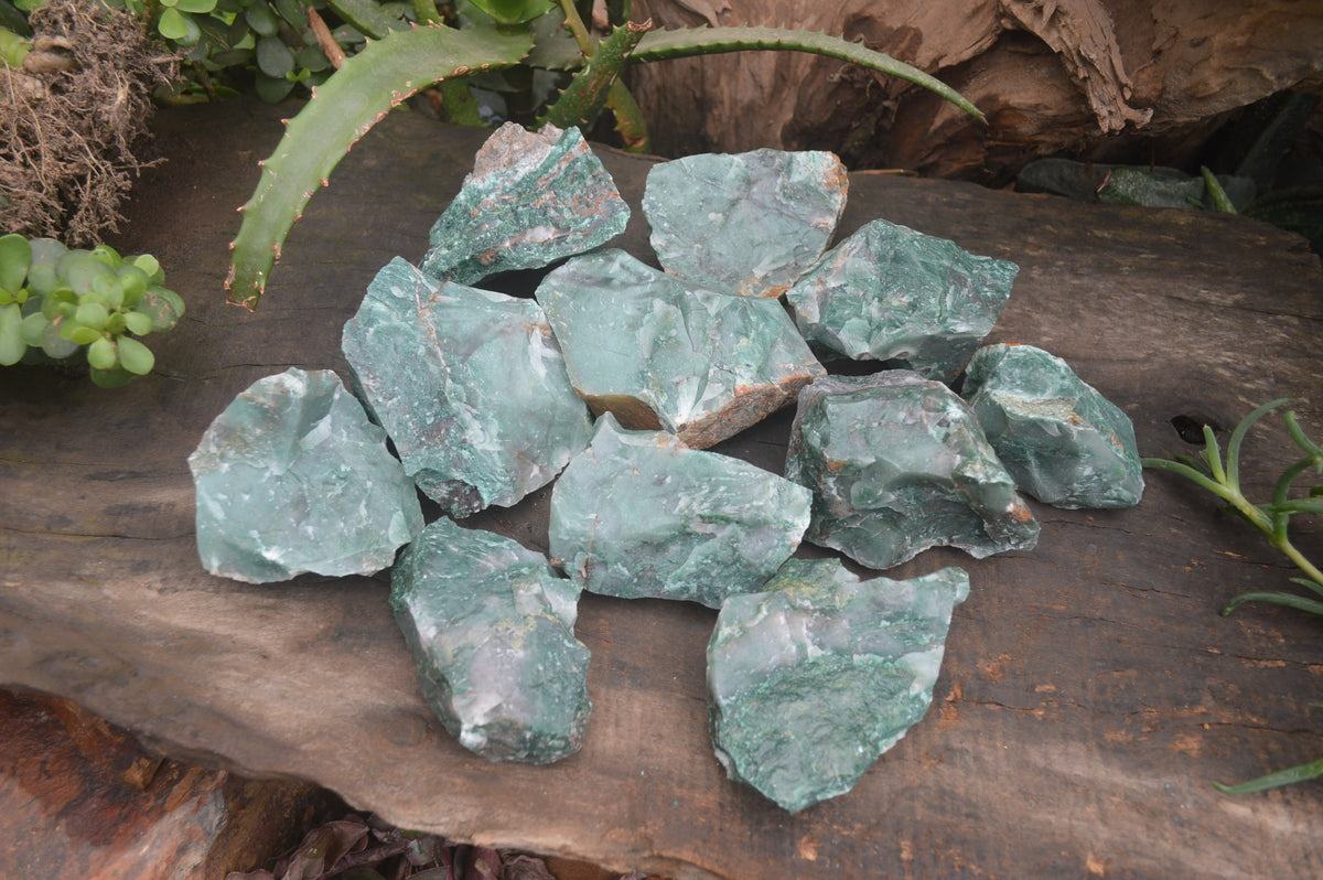 Natural Jade Cobbed Specimens x 12 From Swaziland - Toprock Gemstones and Minerals 