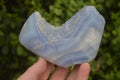 Polished On One Side Blue Lace Agate Geode Specimens x 3 From Malawi - Toprock Gemstones and Minerals 