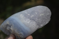 Polished On One Side Blue Lace Agate Geode Specimens x 3 From Malawi - Toprock Gemstones and Minerals 