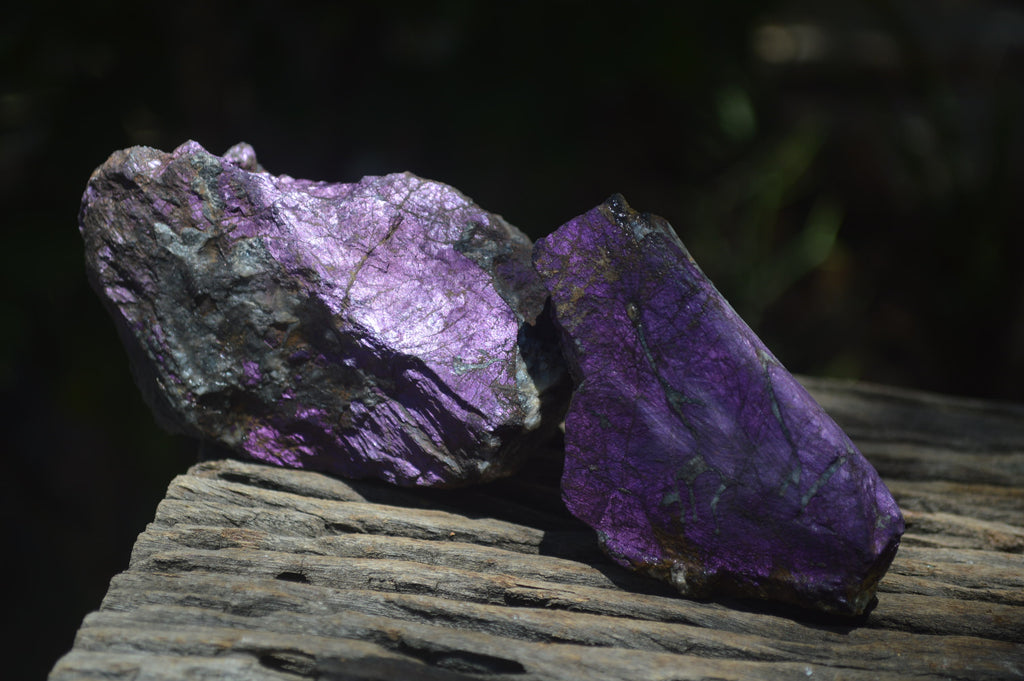 Natural Metallic Purpurite Cobbed Specimens x 6 From Erongo, Namibia - Toprock Gemstones and Minerals 