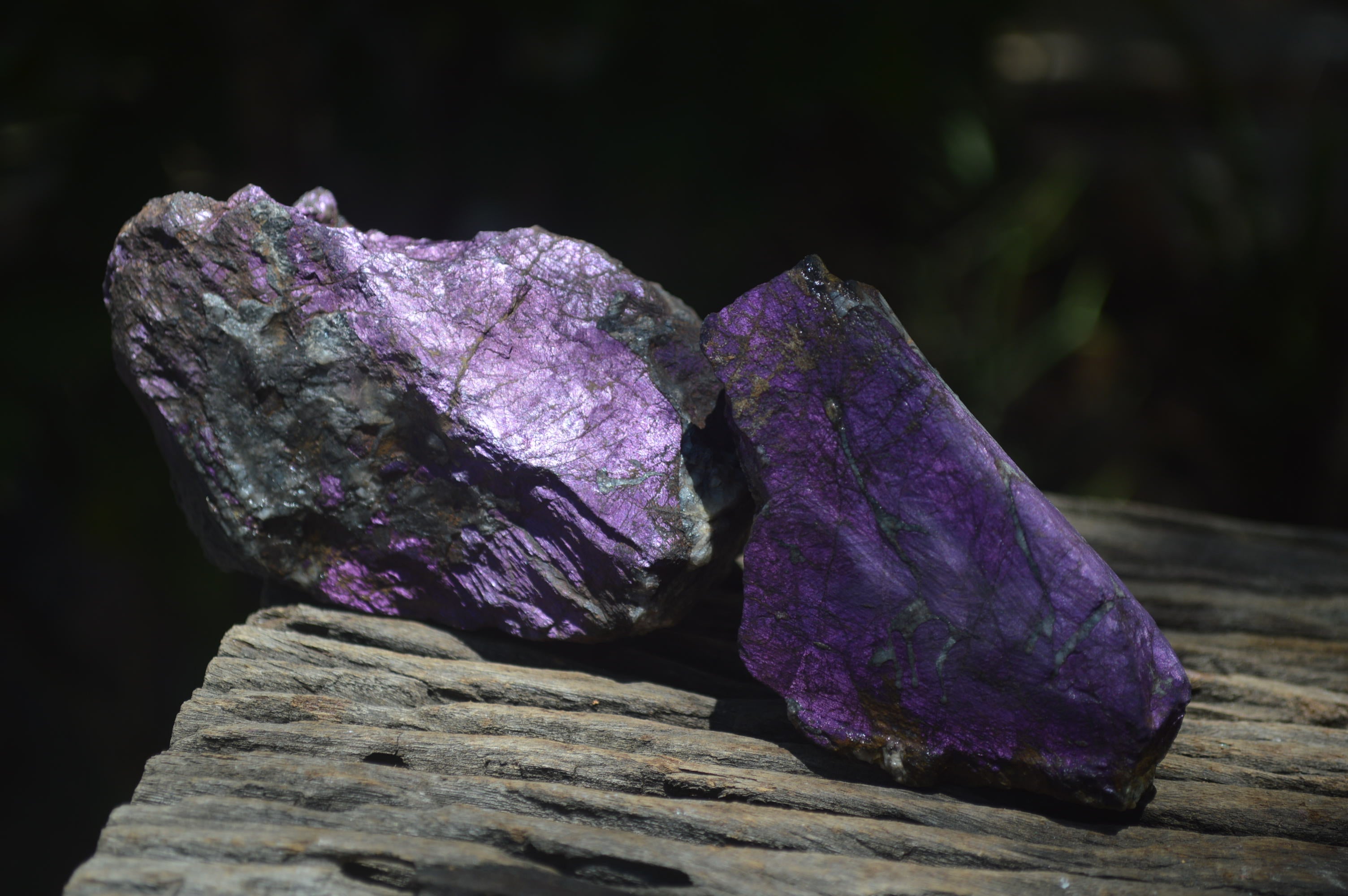 Natural Metallic Purpurite Cobbed Specimens x 6 From Erongo, Namibia - Toprock Gemstones and Minerals 