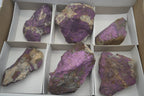 Natural Metallic Purpurite Cobbed Specimens x 6 From Erongo, Namibia - Toprock Gemstones and Minerals 