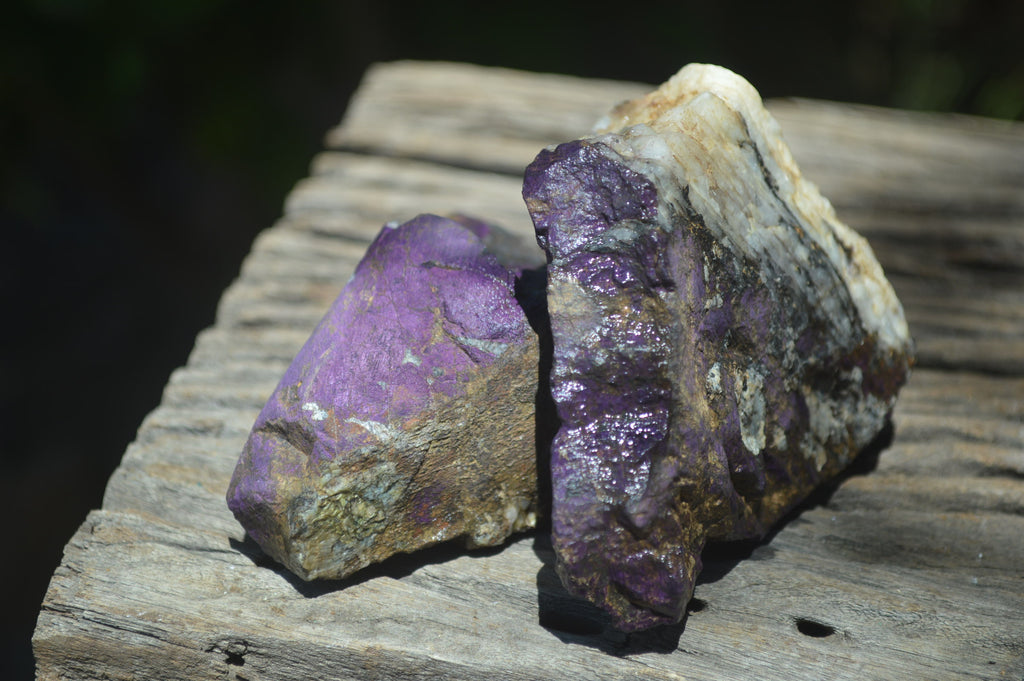 Natural Metallic Purpurite Cobbed Specimens x 6 From Erongo, Namibia - Toprock Gemstones and Minerals 