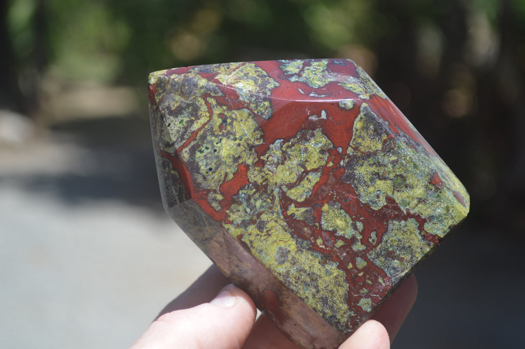 Polished Dragon Bloodstone Points x 3 From Tshipise, South Africa - Toprock Gemstones and Minerals 