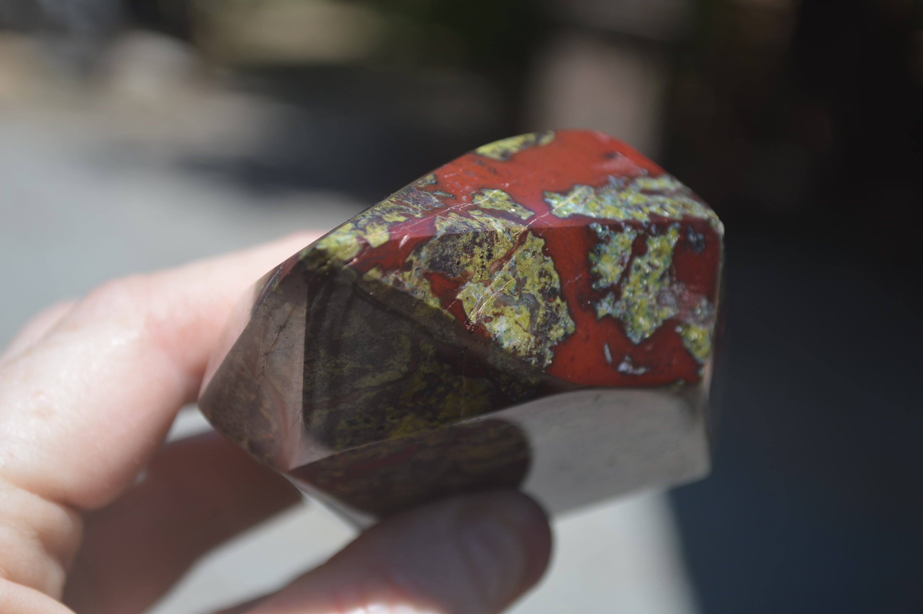 Polished Dragon Bloodstone Points x 3 From Tshipise, South Africa - Toprock Gemstones and Minerals 