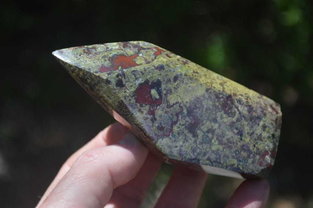 Polished Dragon Bloodstone Points x 3 From Tshipise, South Africa - Toprock Gemstones and Minerals 