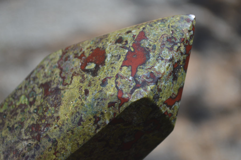 Polished Dragon Bloodstone Points x 3 From Tshipise, South Africa - Toprock Gemstones and Minerals 