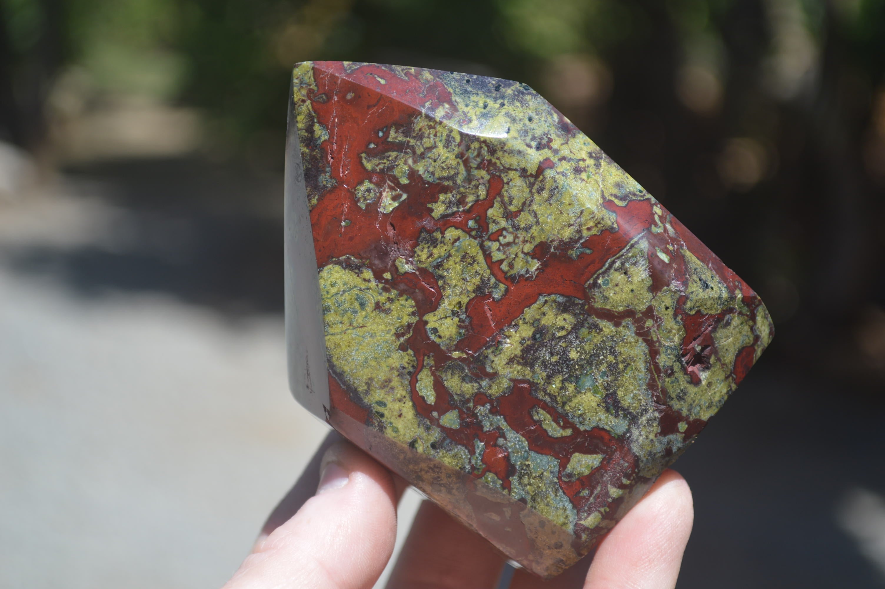 Polished Dragon Bloodstone Points x 3 From Tshipise, South Africa - Toprock Gemstones and Minerals 